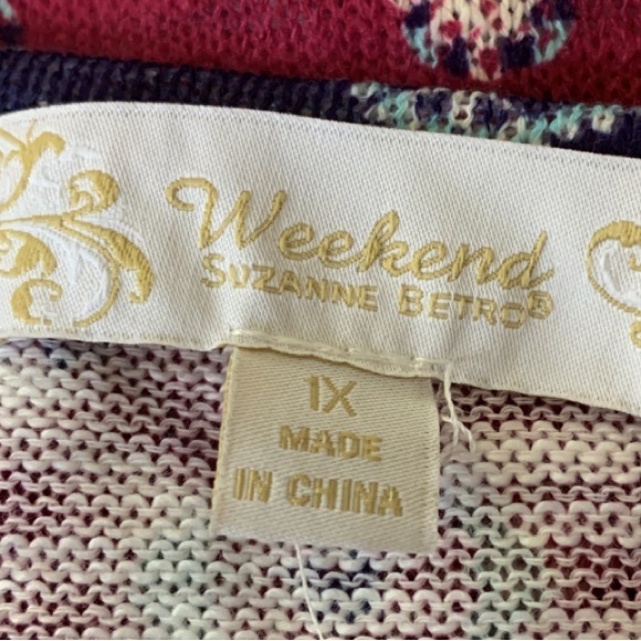 Weekend Blouse Sleeveless knit Boho purple Suzanne Betro women’s size 1X - Picture 9 of 11